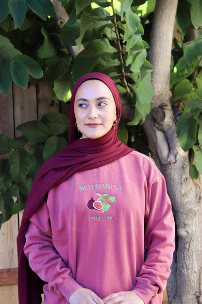 CUSTOM Baladi Crewneck- Fruits of Palestine Symbol