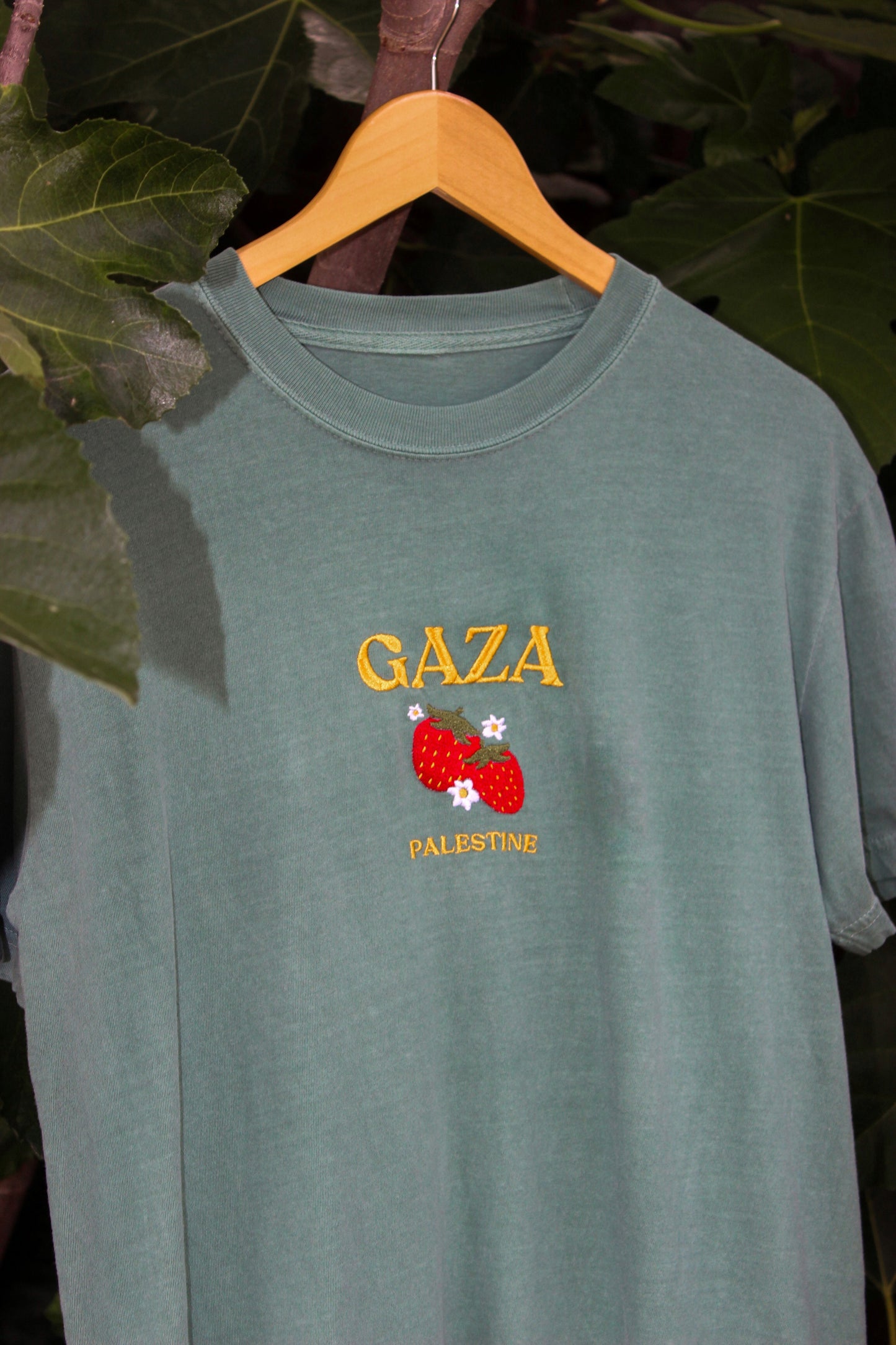 Gaza, Palestine Embroidered T-Shirt