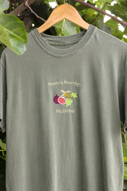 Mazra'a Sharqiya , Palestine Embroidered T-Shirt